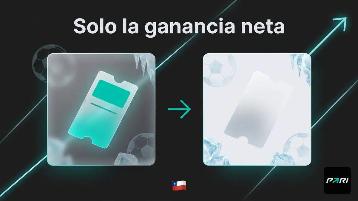 Esquema de pago de la ganancia neta del freebet en Paribet