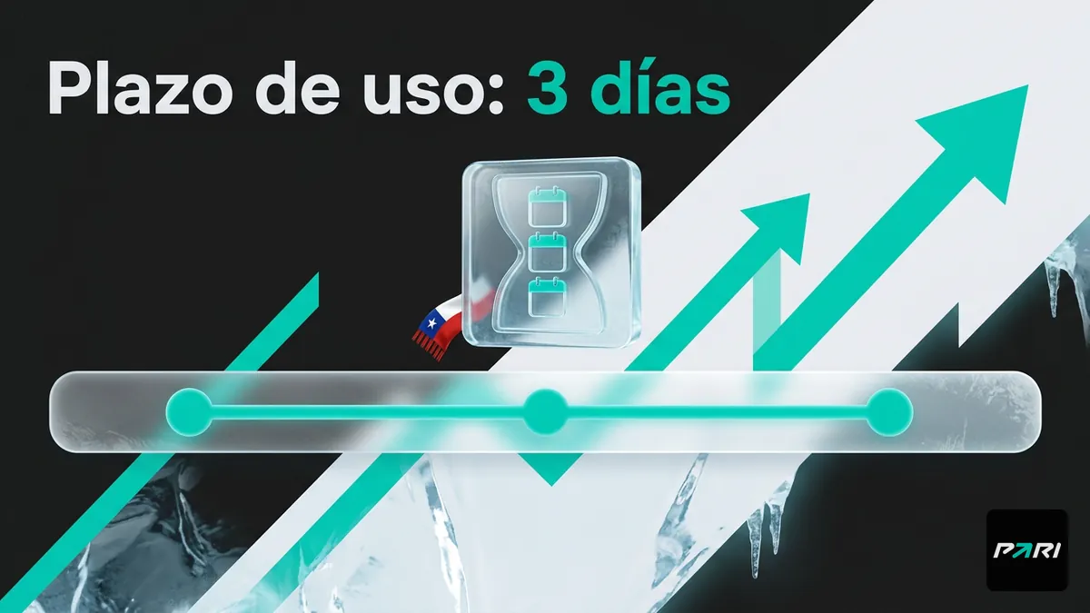 Plazo de uso del freebet de bienvenida de Paribet en una línea de tiempo