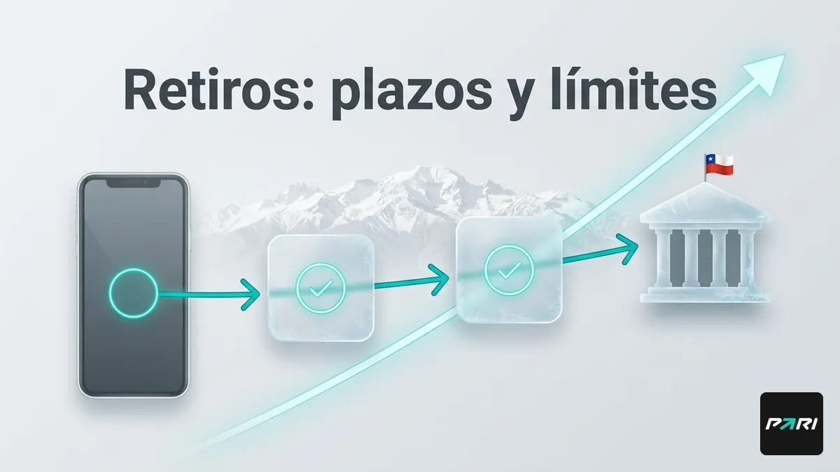 Línea de tiempo de retiros en Paribet con plazos y límites