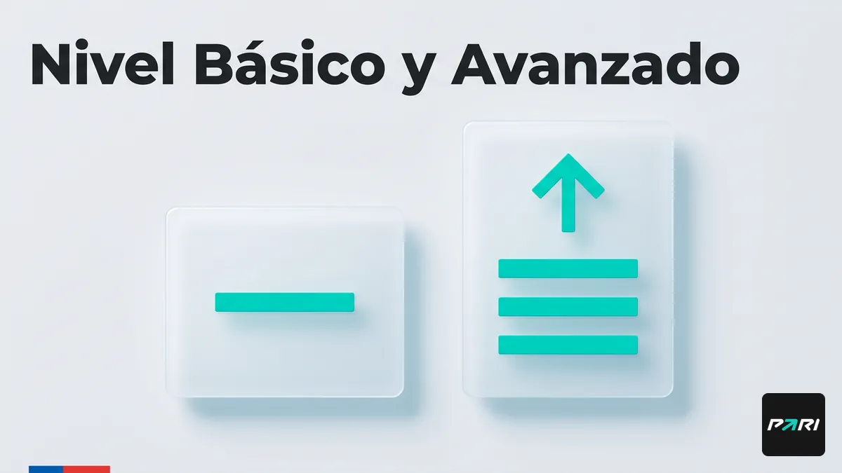 Comparación visual de nivel Básico y Avanzado en Paribet